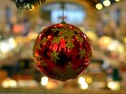 Picture of a red ball christmas ornament