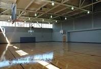 Picture of an empty school gym